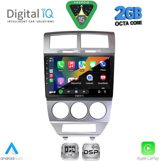 Digital IQ Auto-Audiosystem Dodge Kaliber 2006-2012 (Bluetooth/USB/WiFi/GPS/Apple-Carplay/Android-Auto) mit Touchscreen 10"