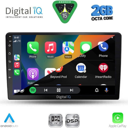 Digital IQ Car Audio System for Alfa Romeo Giulietta 2014-2020 (Bluetooth/USB/WiFi/GPS/Apple-Carplay/Android-Auto) with Touch Screen 10"