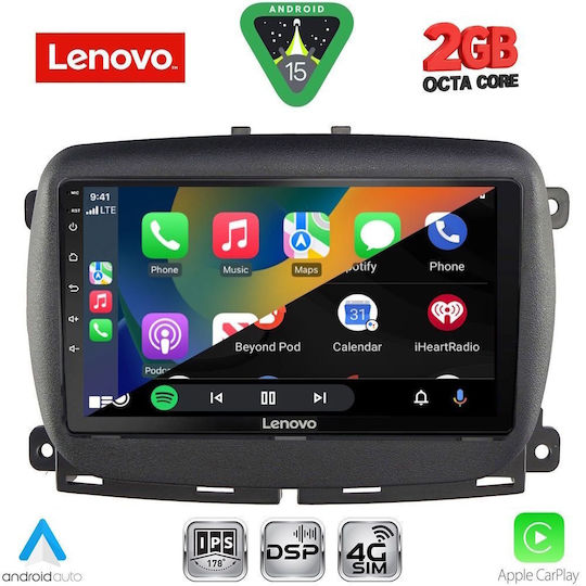 Lenovo Автомобилна Аудио Система (Блутут/USB/WiFi/GPS/Apple-Carplay/Android-Auto) с Тъчскрийн 9"