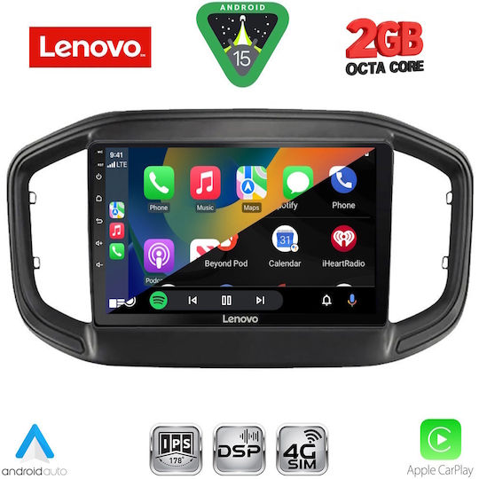Lenovo Автомобилна Аудио Система (Блутут/USB/WiFi/GPS/Apple-Carplay/Android-Auto) с Тъчскрийн 9"