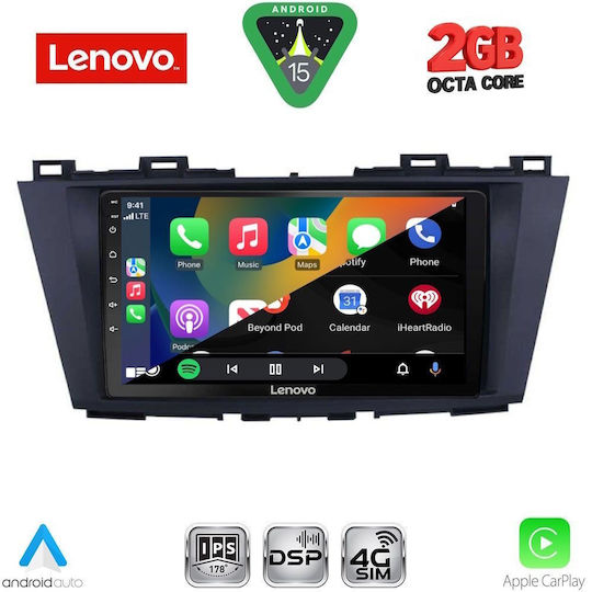 Lenovo Car Audio System for Mazda 5 2011-2020 (Bluetooth/USB/WiFi/GPS/Apple-Carplay/Android-Auto) with Touch Screen 9"