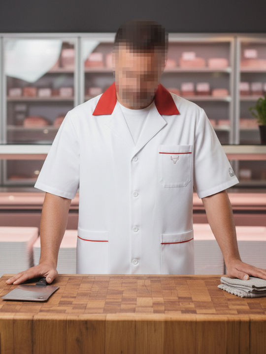 Tips Arbeitskittel Metzger Weiß 18-79001-SS