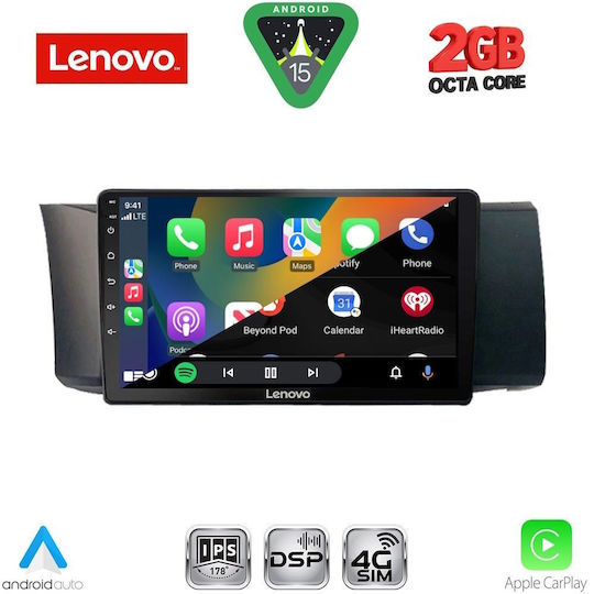 Lenovo Автомобилна Аудио Система (Блутут/USB/WiFi/GPS/Apple-Carplay/Android-Auto) с Тъчскрийн 9"