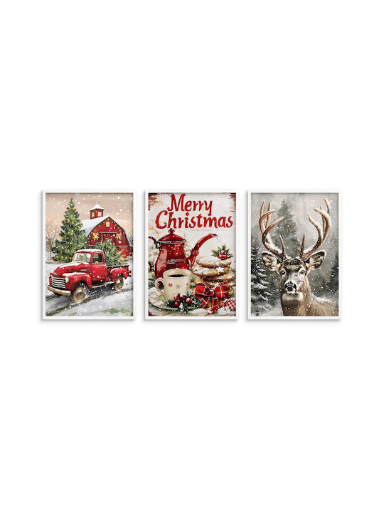 Paintings Tiles Living Room Christmas Holidays Christmas Tree Winter