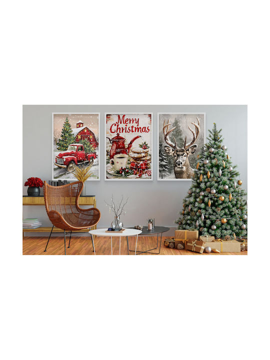 Paintings Tiles Living Room Christmas Holidays Christmas Tree Winter