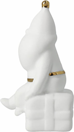 Raeder Christmas Table Decoration Porcelain White L7.8xW4.5xD4.6cm.