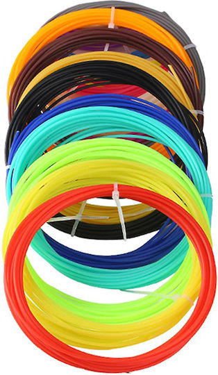 Filament Pentru Imprimante 3D PLA Multicolor 10 Bucăți Refill