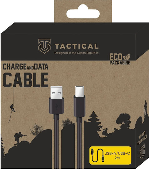 Tactical 006 USB 2.0 Kabel USB-C männlich - USB-A 12W Schwarzes 2m