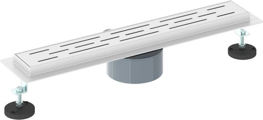 Vidaxl 362 Degrees Shower Drain Linear Design Silver 50 Cm