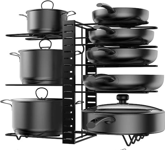 Βάση για Κατσαρόλες & Τηγάνια Μεταλλική 48x38x20.5εκ. Μαύρη