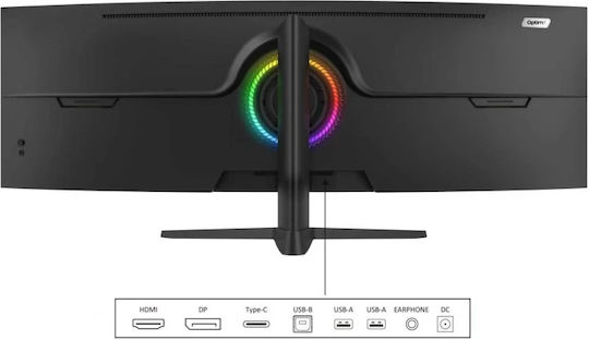 OptimX MT49j UltraWide IPS Curbat Gaming Monitor 49" 3840x1080 144Hz Argintiu