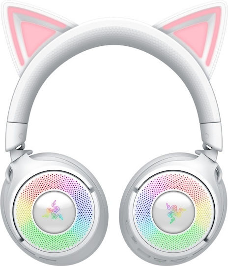 Razer Kraken Kitty V3 Pro Wireless Over Ear Gaming Headset with Bluetooth USB Connectivity White for PC