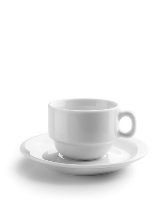 Ibili Set Căni Maro Din porțelan Albe 80ml 6buc