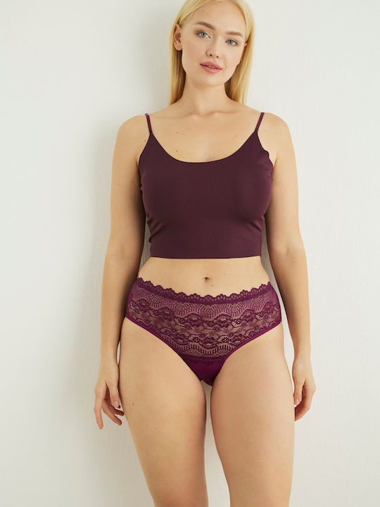 Slip Bumbac Pentru Femei Violet