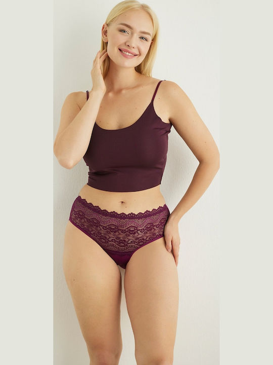 Slip Bumbac Pentru Femei Violet