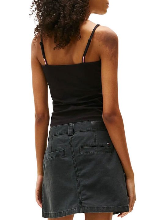 Essential Women's Cotton Sleeveless Black Blouse
