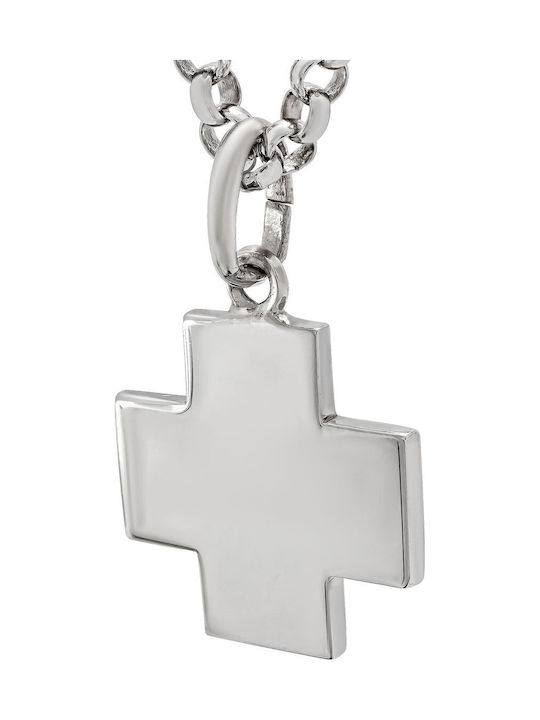 Kiriakos Gofas Herren Kreuz aus Silber mit Kette