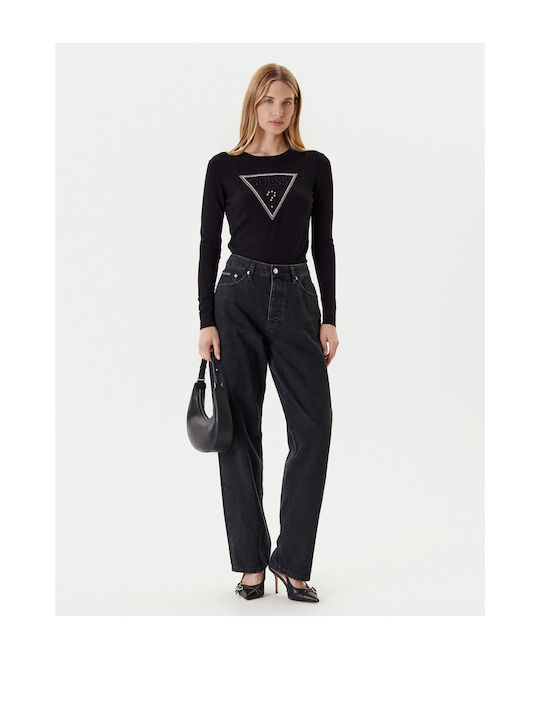Damen Langarm Pullover Black