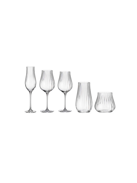 Σετ Κρυστάλλινα Ποτήρια Limosa Optic Crystal Bohemia – 30τμχ
