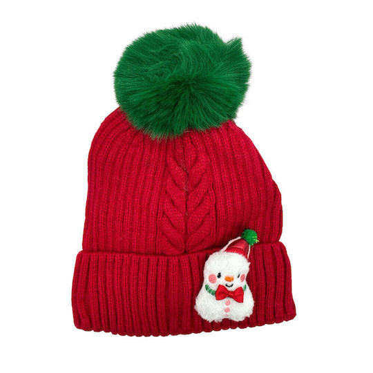 Christmas Red Cap Green Tassel 4 Designs 1 Piece