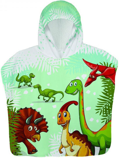 Poncho De Plajă Pentru Copii Carmel Doubleface Dinozauri 60x60cm