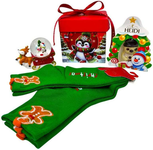 Pachet Deliciu De Crăciun Figurină Decorativă Tematică Șosete De Crăciun Cu Ciocolată Heidi În Cutie Cadou Decorativă