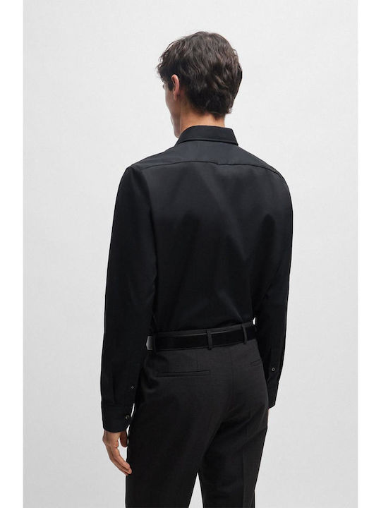 Boss Baumwolle Hemd Schwarz