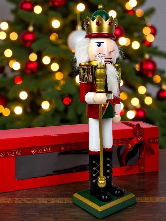 Velve Nutcracker de Crăciun Lemn Verde