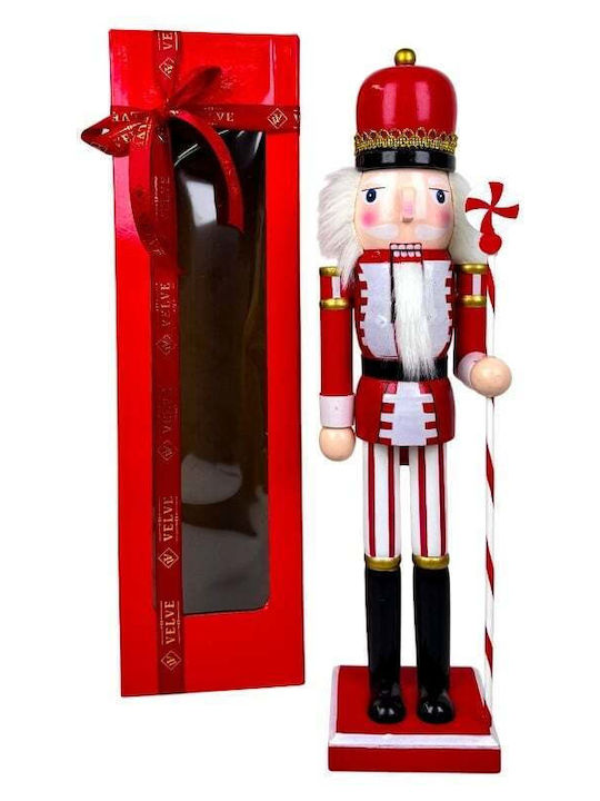 Velve Wooden Christmas Nutcracker Red