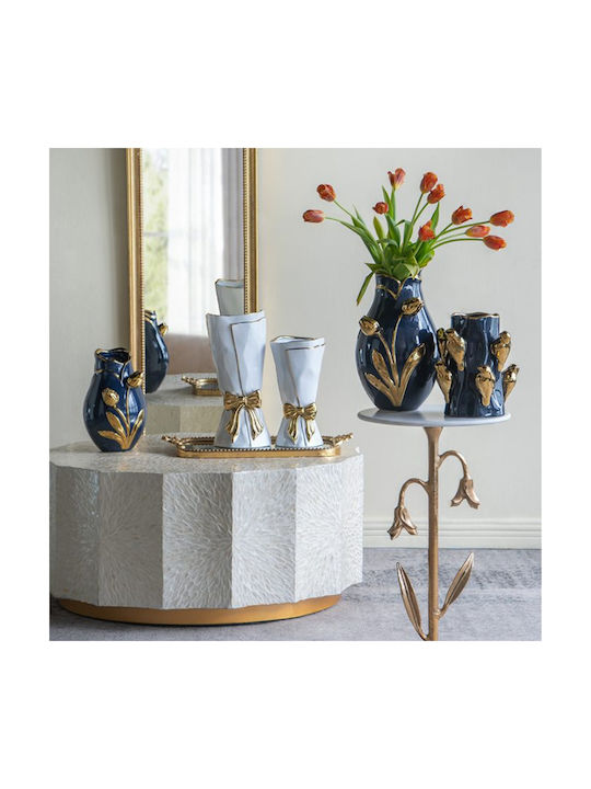 Artekko Decorative Vase Bird Blue 20.5x20.5x39.5cm