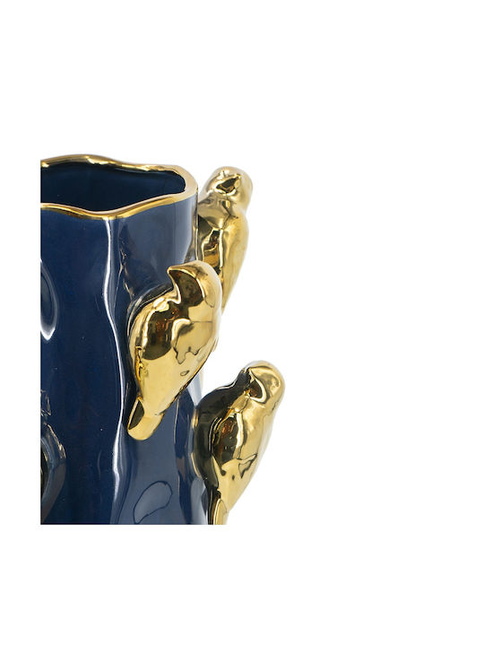 Artekko Decorative Vase Bird Blue 22x22x24.3cm
