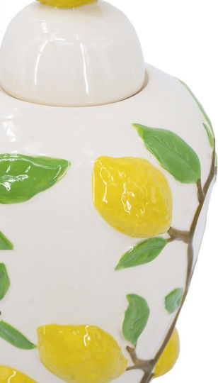 Artekko Decorative Vase Lemon Yellow 22x22x37.5cm