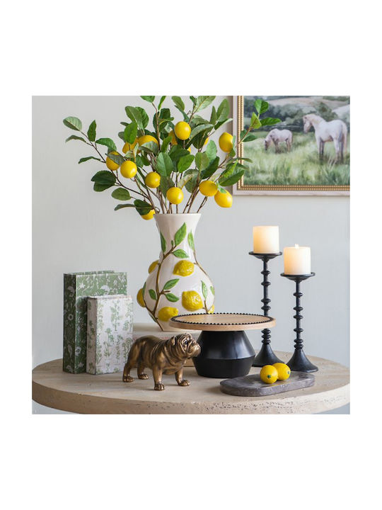 Artekko Vază Decorativă Ceramică Lemon Galben 22.7x22.7x34.5cm 1buc