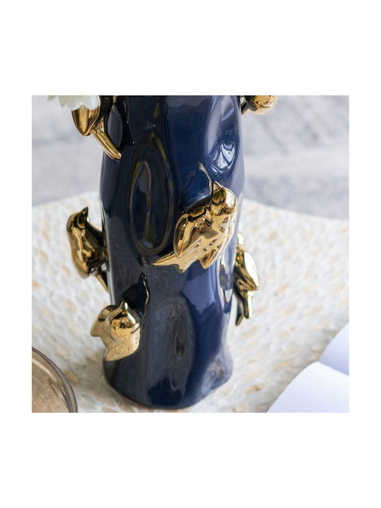 Artekko Decorative Vase Bird Blue 20.5x20.5x39.5cm