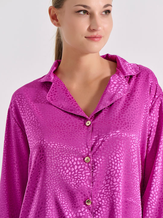 Milena by Paris Winter Women's Pyjama Set Magenta