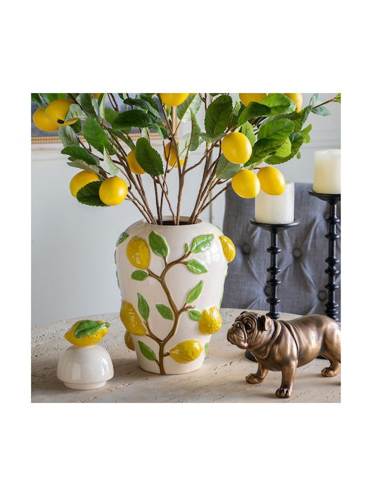 Artekko Διακοσμητικό Βάζο Keramik Lemon Gelb 22x22x37.5cm 1Stück