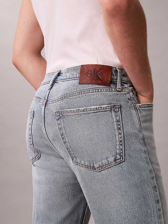 Men's Elastic Jeans Pants with Regular Straight Fit Gray