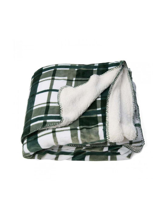 Heinner Κουβέρτα Fleece Διπλή 200x220εκ. Πράσινη HR-BLKSHP220-GREEN