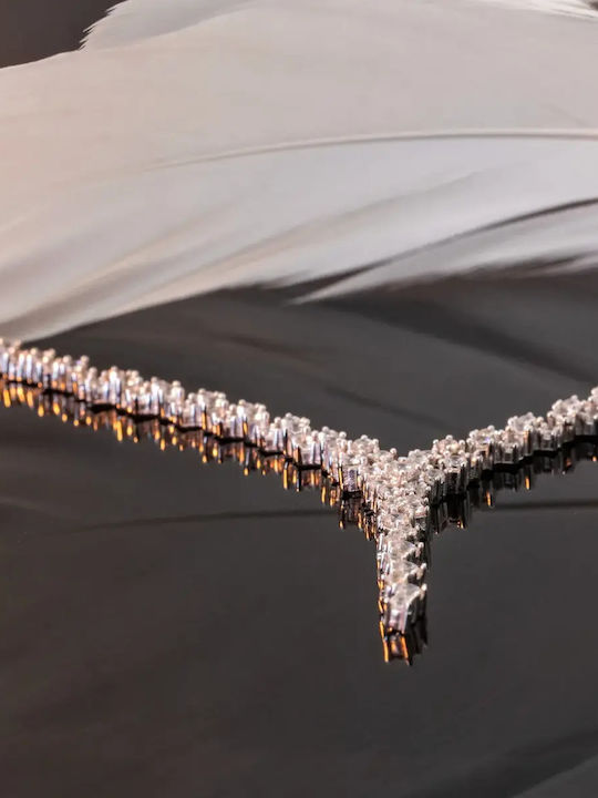 Halskette Riviera aus Gold 14K mit Zirkon