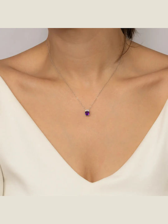 Колие от Бяло злато 18k