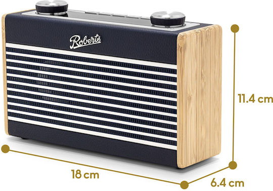 Roberts Rambler Uno Tabletop Radio Electric DAB+ with Bluetooth Navy Blue