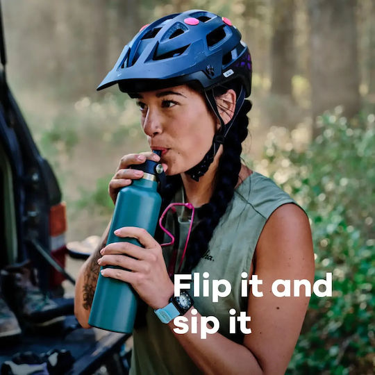 Hydro Flask Standard Mouth with Flex Straw Cap Μπουκάλι Θερμός Ανοξείδωτο 621ml Sandpiper με Καλαμάκι