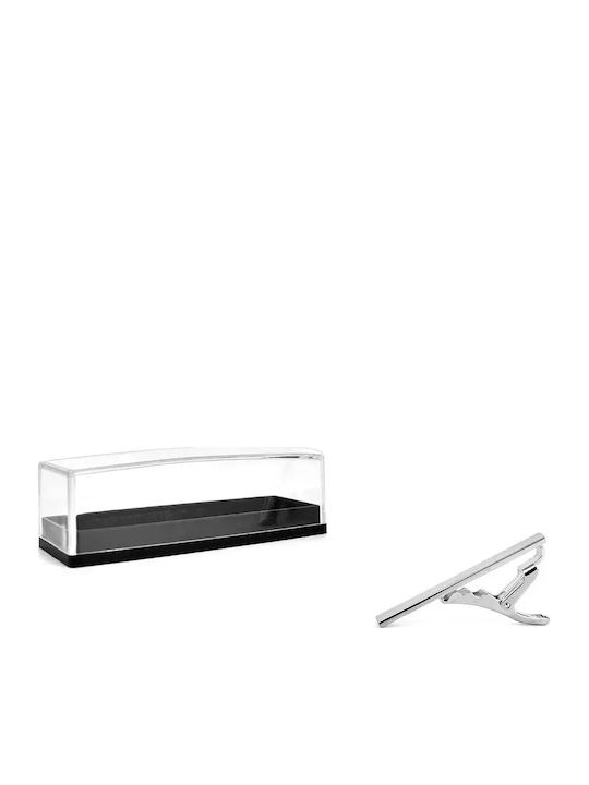 Venturi Nickel Tie Clip Silver