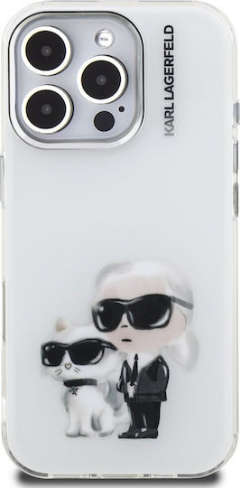 Karl Lagerfeld Iml Aquarelle Umschlag Rückseite Kunststoff / Silikon Weiß (iPhone 17 Pro / iPhone 16 Pro)