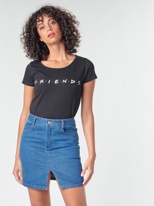 Friends Logo WOFRIENTS001 Γυναικείο T-shirt Μαύρο