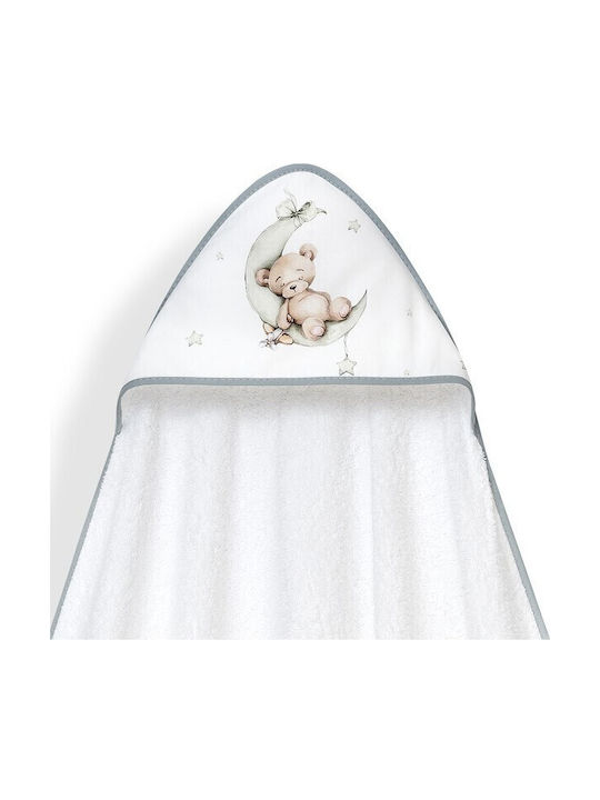 Interbaby Βρεφική Κάπα-Μπουρνούζι με Κουκούλα 100x100εκ.
