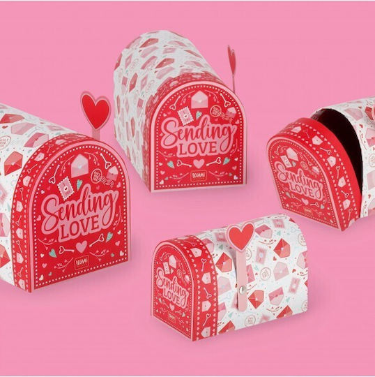 Legami Milano Love Mailbox Χάρτινο Κουτί για Δώρο Ροζ 4τμχ XL