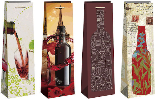 Justnote Paper Bottle Case 11x8x35cm 12 Pieces Various Designs