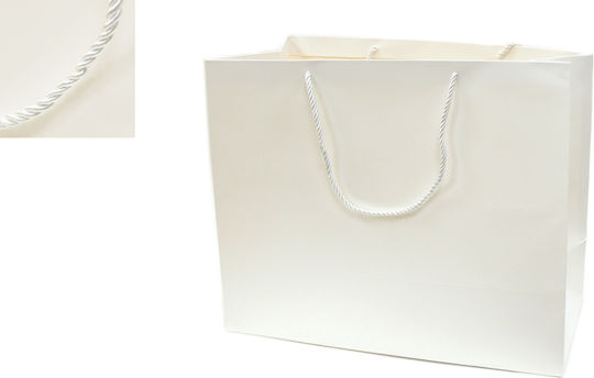 Paperpack Net Paper Bag for Gift White 35x15x32cm. 12pcs