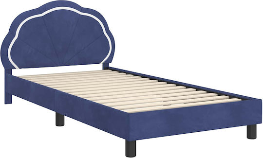 Kids Bed Semi Double Blue for Mattress 104.5x198cm